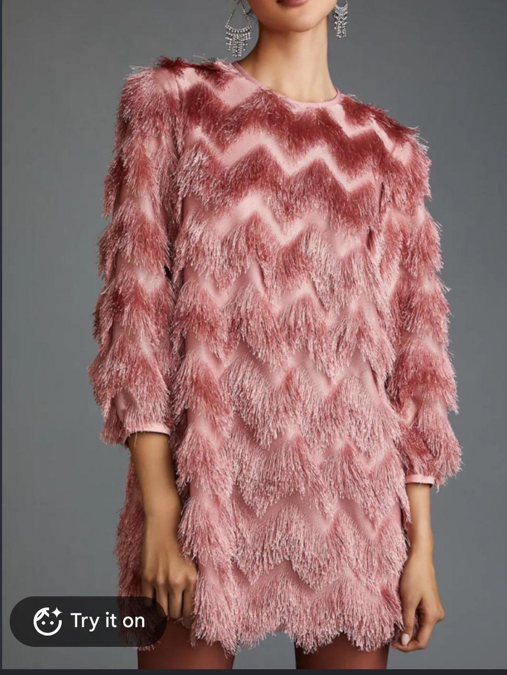Hutch Fringe Mini Shift Dress
